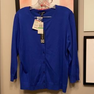 Brand new royal blue three quarter length sweater